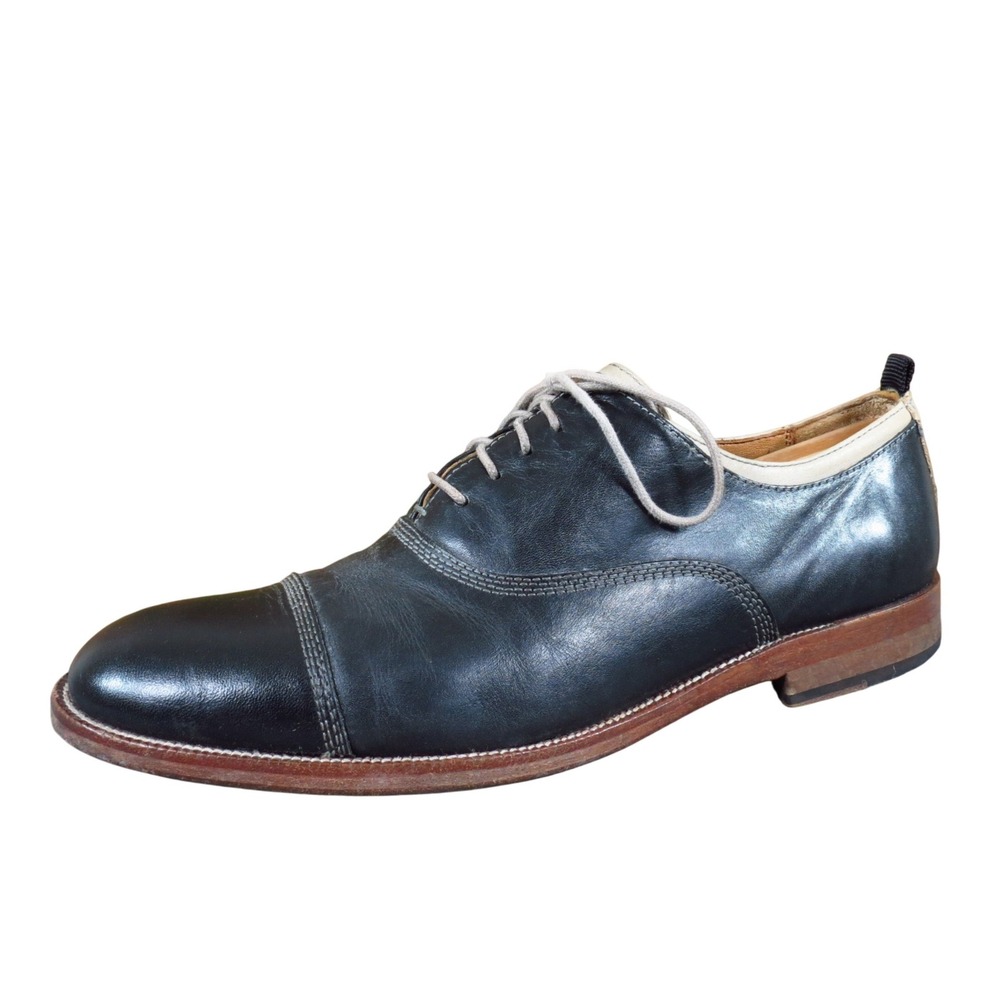 Johnston & Murphy 15-4705 Mens Cap Toe Oxford Size 9M Dress Shoes Black Leather